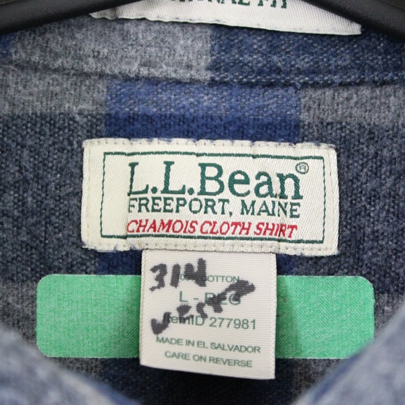 VTG LL BEAN Freeport Maine Flannel Shirt Large Q96 - Picture 3 of 4